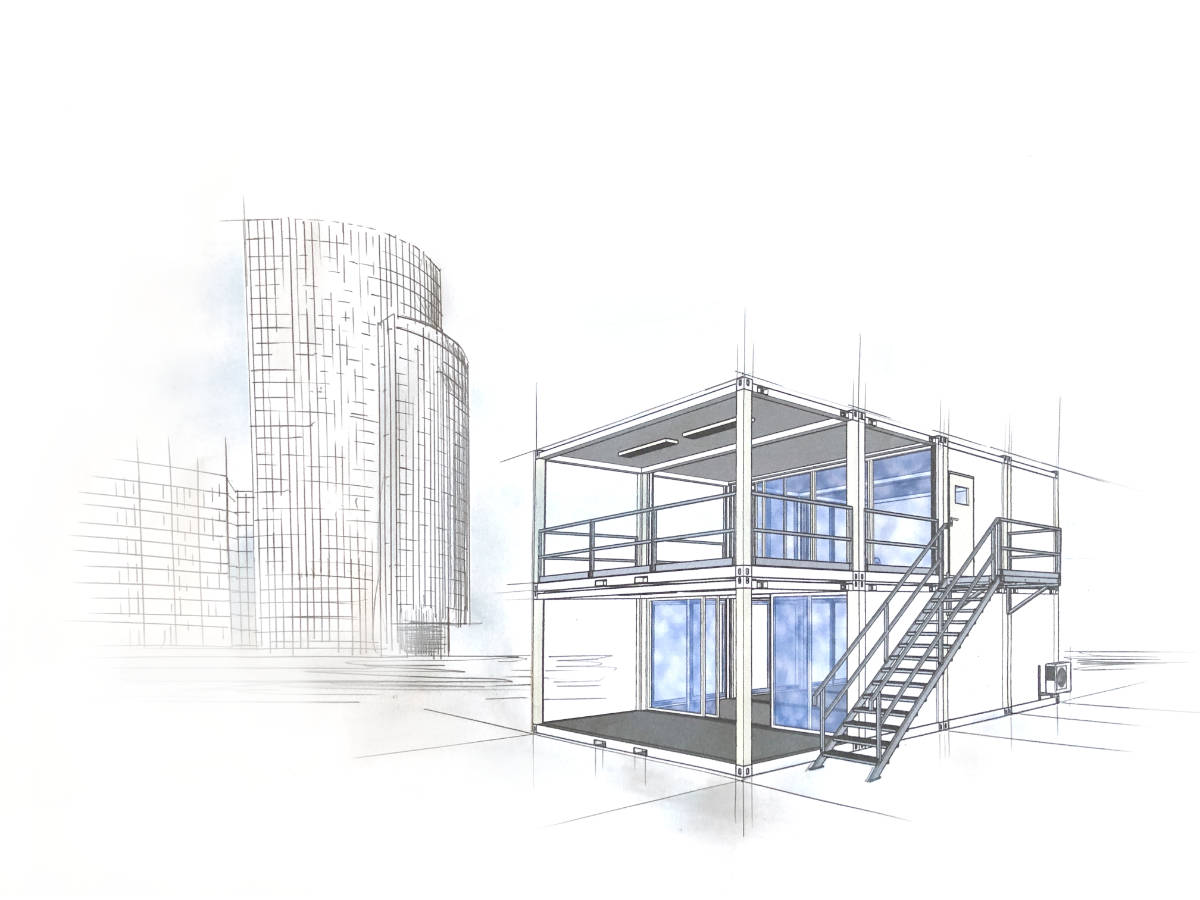 Container Treppe - Containeranlage mieten Bürocontainer mieten Bürocontainer kaufen Mietcontainer Sanitärcontainer mieten Sanitärcontainer kaufen